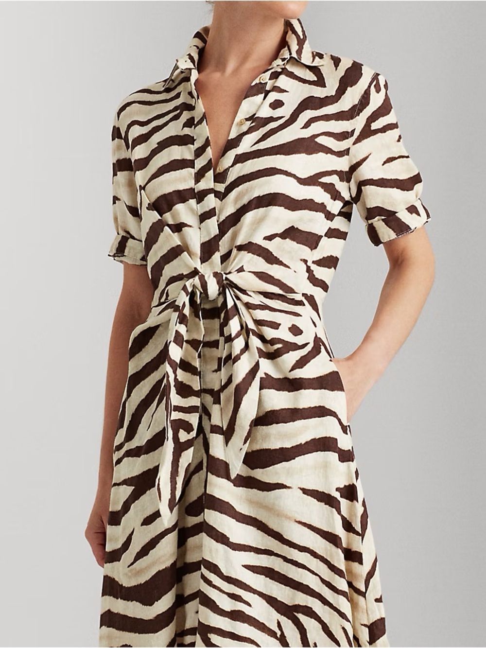 lauren ralph lauren zebra shirt dress